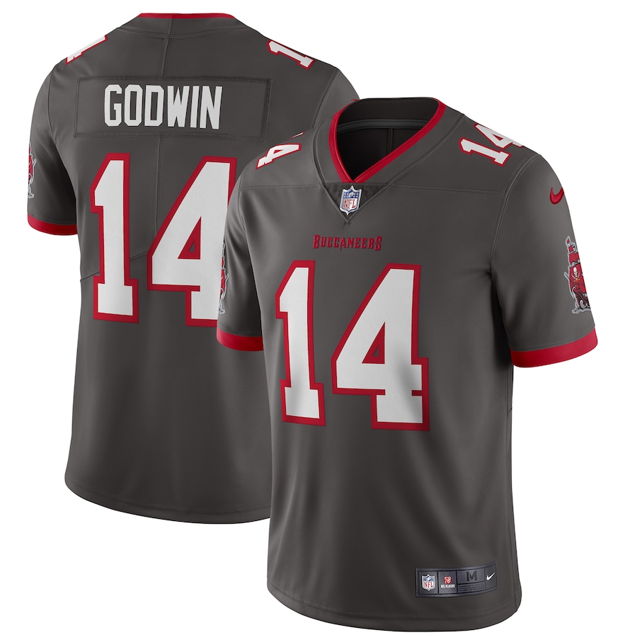 Men’s Tampa Bay Buccaneers Chris Godwin Nike Pewter Alternate Vapor Limited Jersey