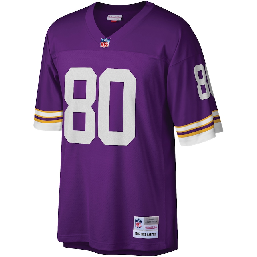 Men’s Minnesota Vikings Cris Carter Mitchell & Ness Purple Legacy Replica Jersey