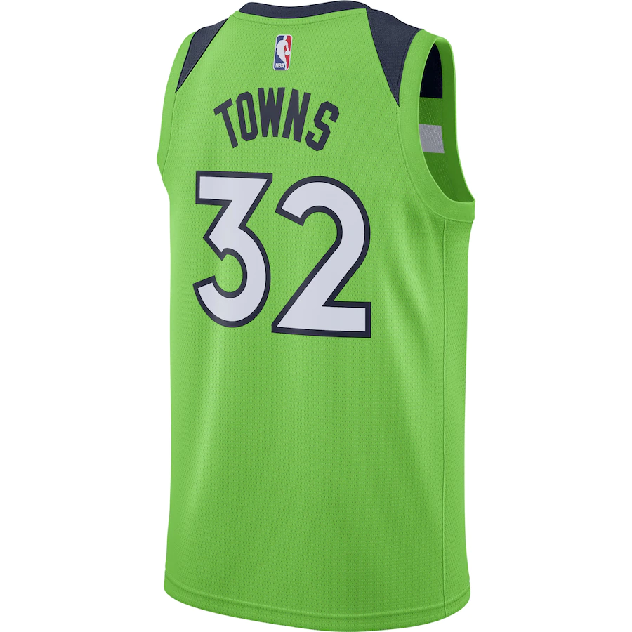 Men's Minnesota Timberwolves Karl-Anthony Towns Green Swingman Jersey Statement Edition