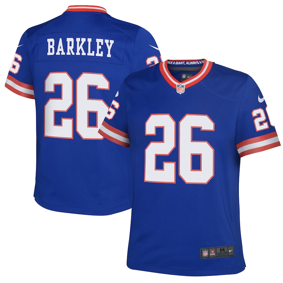 Youth New York Giants Saquon Barkley Nike Royal Classic Player Game Jersey