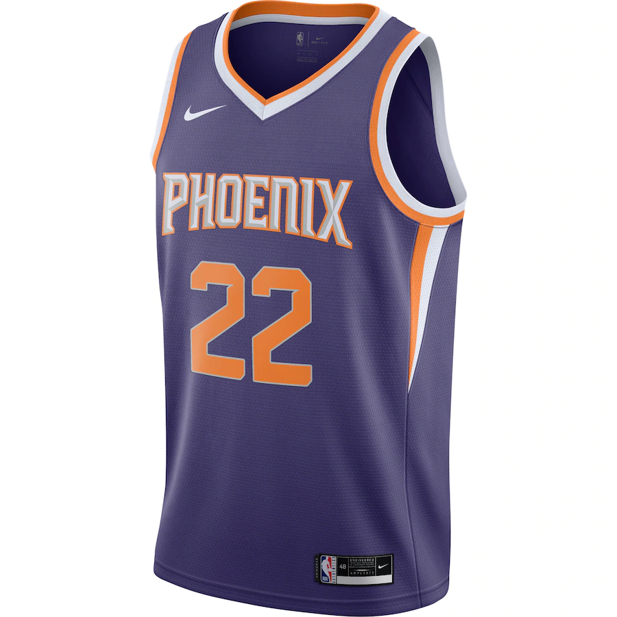 Men's Phoenix Suns 22 Deandre Ayton Purple Swingman Player Jersey - Icon Edition