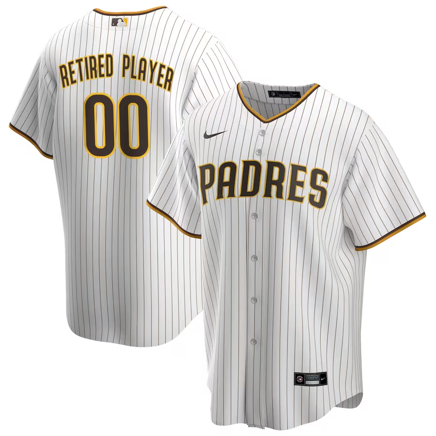 Men's San Diego Padres White Home Pick-A-Player Retired Roster Replica Jersey