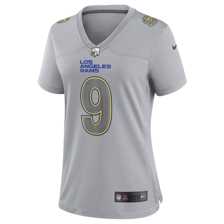 Women’s Los Angeles Rams Matthew Stafford Nike Gray Atmosphere Fashion Game Jersey