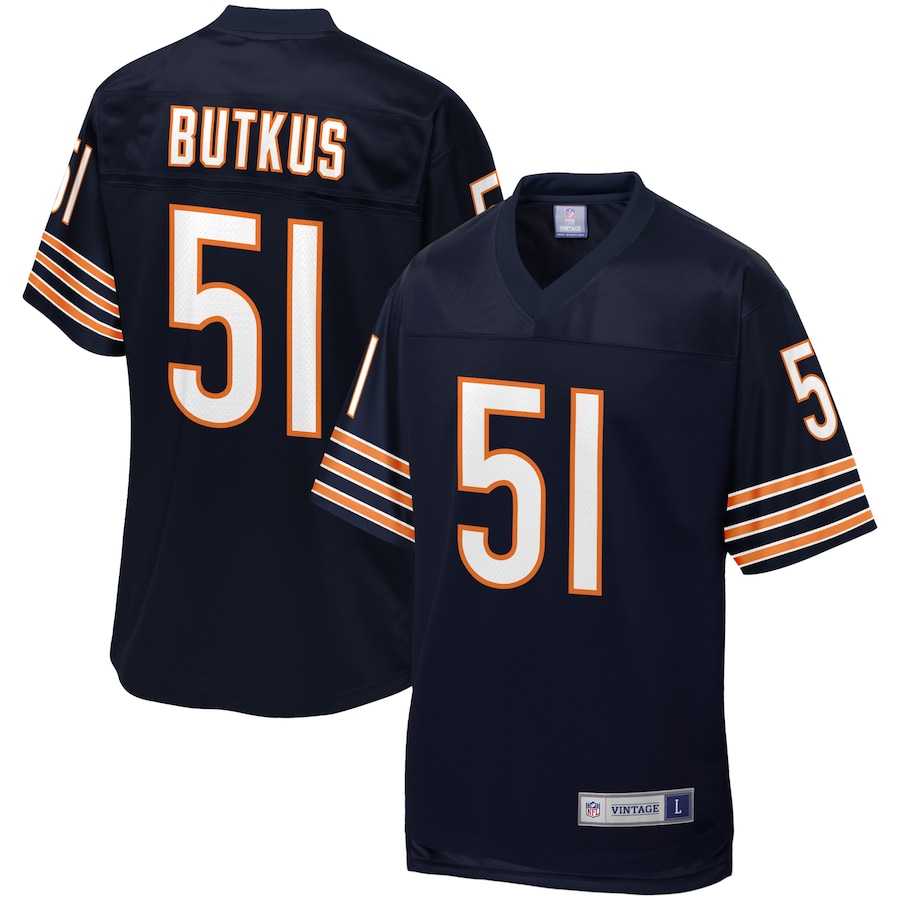 Men’s Chicago Bears Dick Butkus NFL Pro Line Navy Retired Team Player Jersey