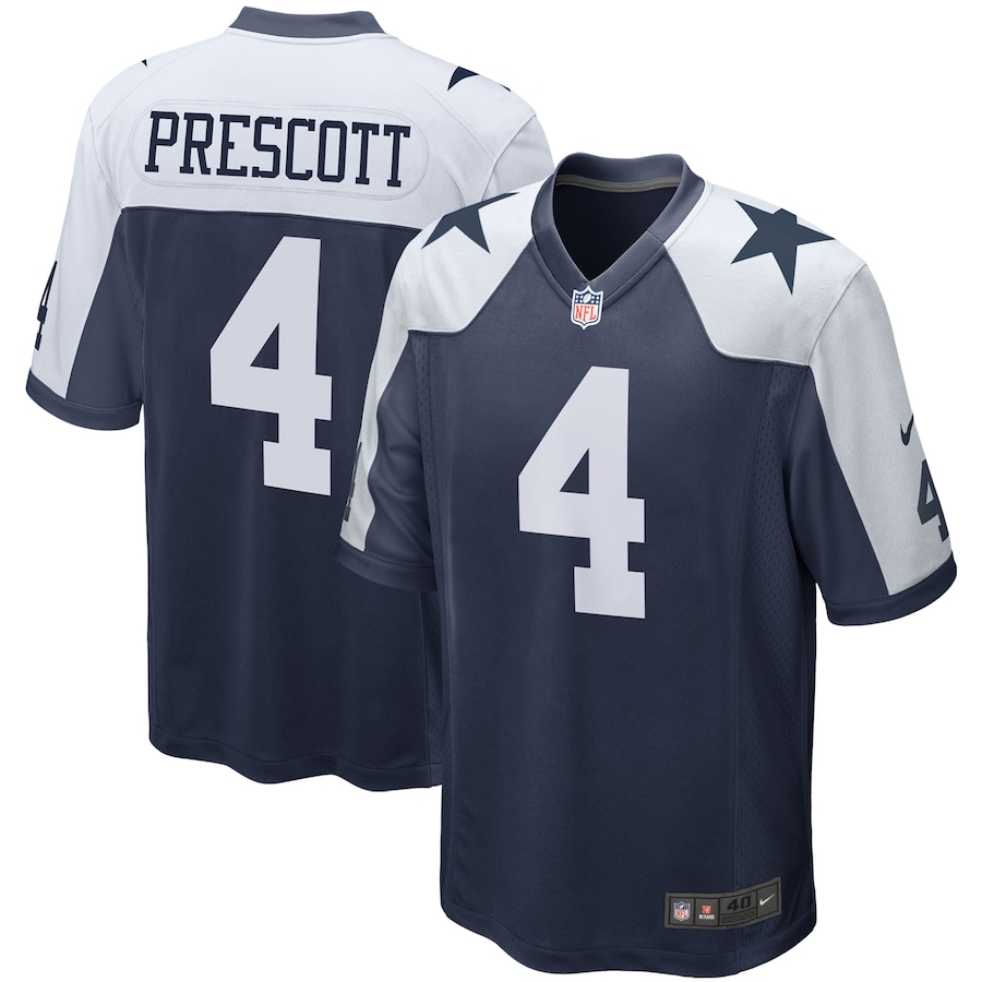 Men’s Dallas Cowboys Dak Prescott Nike Navy Alternate Game Team Jersey