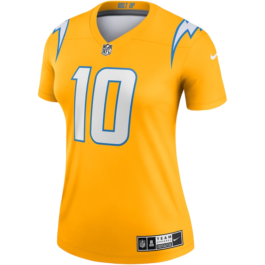 Women’s Los Angeles Chargers Justin Herbert Nike Gold Inverted Legend Jersey