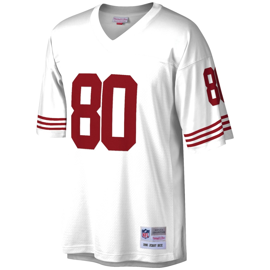 Men’s San Francisco 49ers Jerry Rice Mitchell & Ness White Legacy Replica Jersey