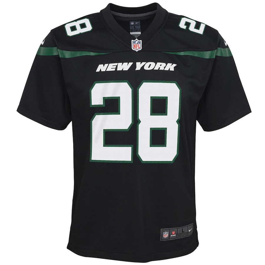 Youth New York Jets Curtis Martin Nike Stealth Black Retired Player Game Jersey