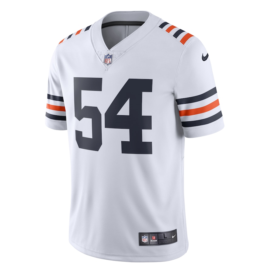 Men’s Chicago Bears Brian Urlacher Nike White 2019 Alternate Classic Retired Player Limited Jersey
