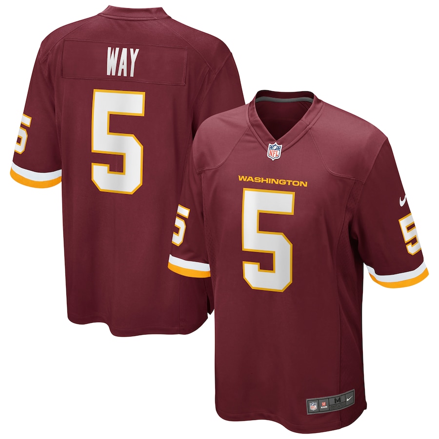 Men’s Nike Tress Way Washington Football Team Burgundy Game Player Jersey