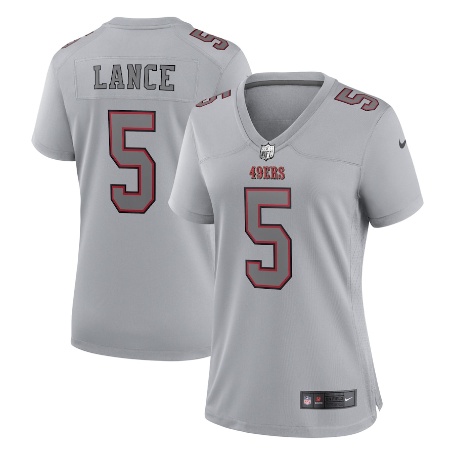Women’s San Francisco 49ers Trey Lance Nike Gray Atmosphere Fashion Game Jersey