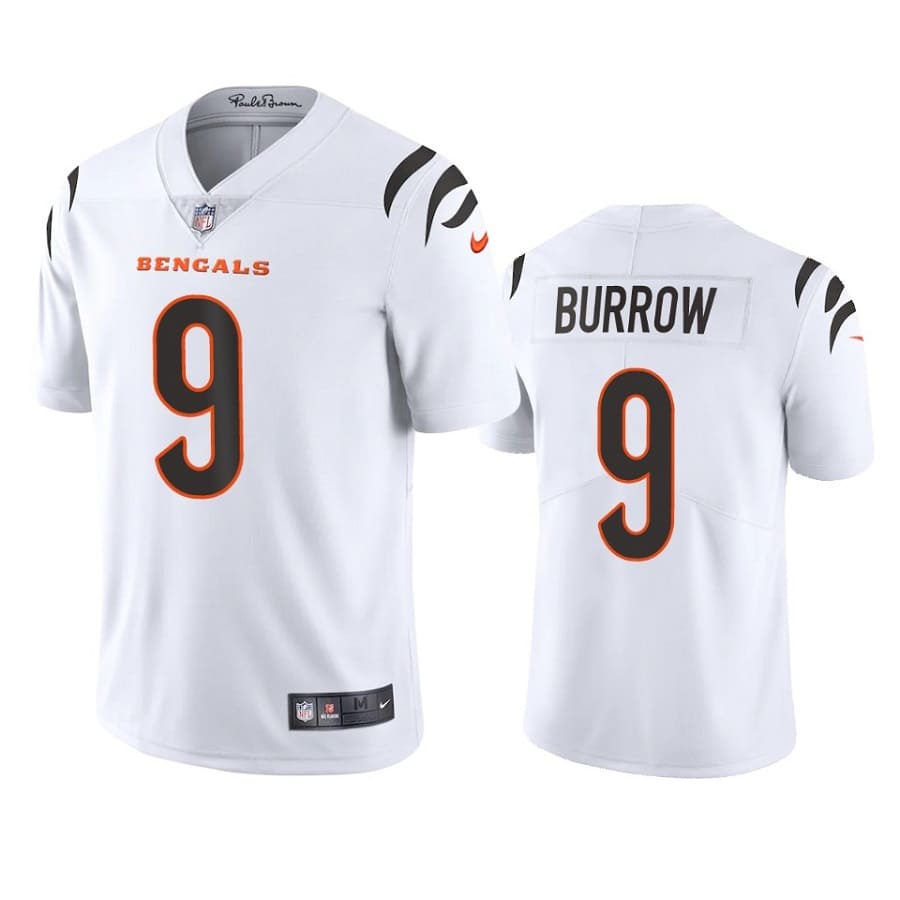 Men's Cincinnati Bengals Joe Burrow White Vapor Limited Stitched Jersey