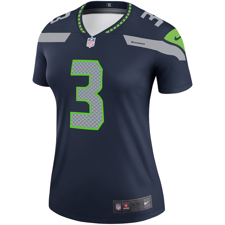 Women’s Seattle Seahawks Russell Wilson Nike College Navy Legend Jersey