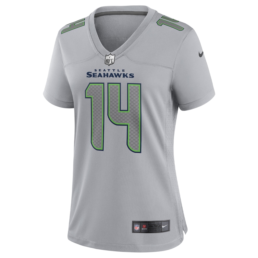 Women’s Seattle Seahawks DK Metcalf Nike Gray Atmosphere Fashion Game Jersey