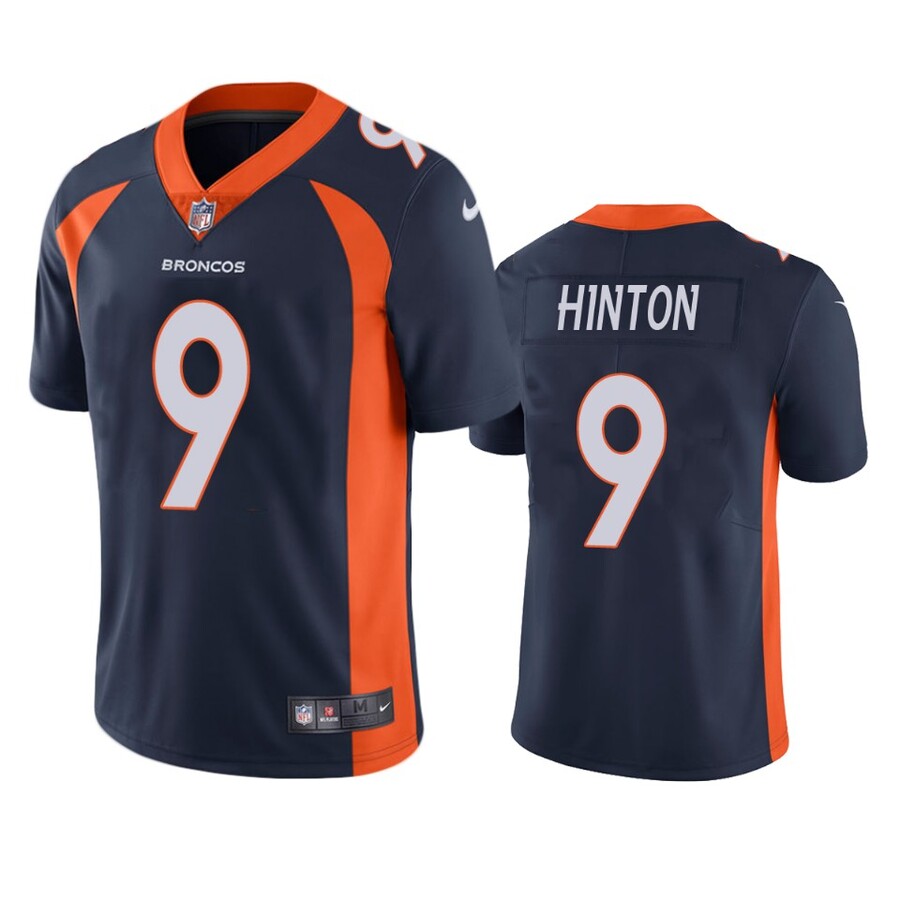 Men's Denver Broncos Kendall Hinton Navy Alternate Vapor Limited Jersey