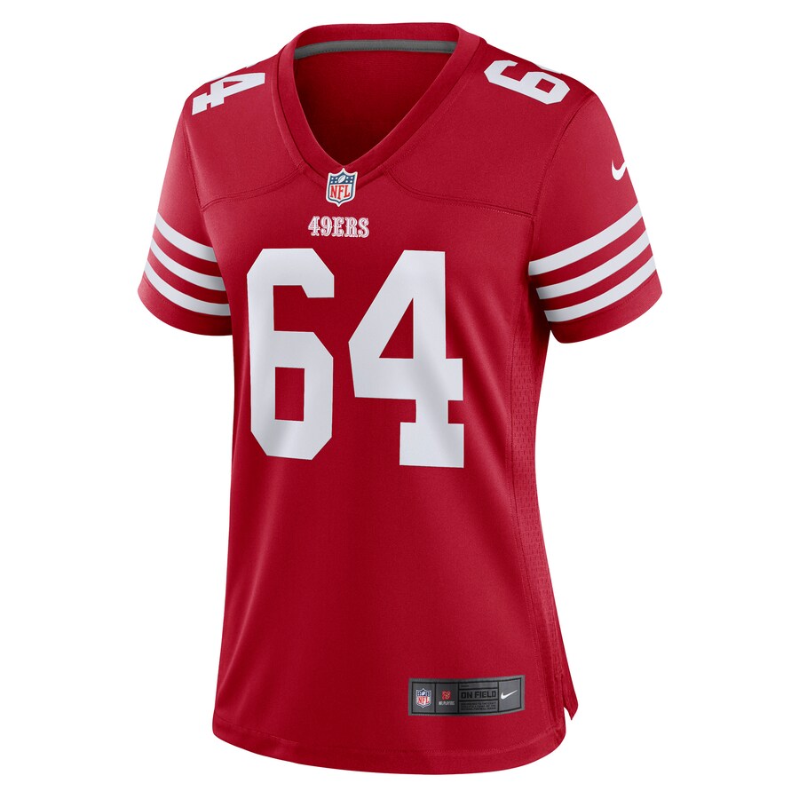 Women’s San Francisco 49ers Jake Brendel Nike Scarlet Game Player Jersey