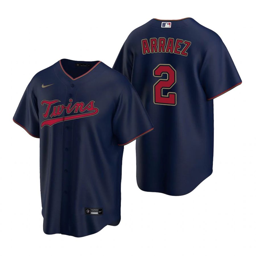 Men's Minnesota Twins Luis Arraez Navy Alternate Replica Player Name Jersey