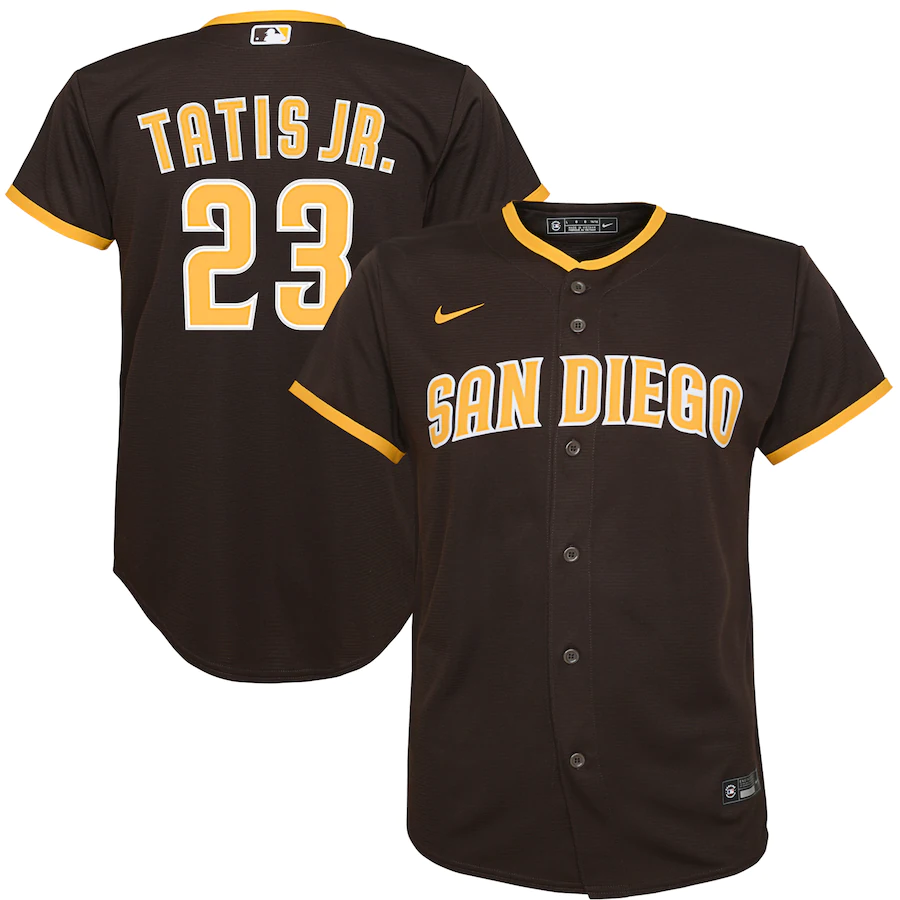 San Diego Padres 23 Fernando Tatis Jr. Brown Road Replica Player Jersey