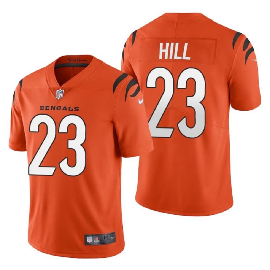 Men's Cincinnati Bengals Daxton Hill Orange Alternate Vapor Limited Jersey