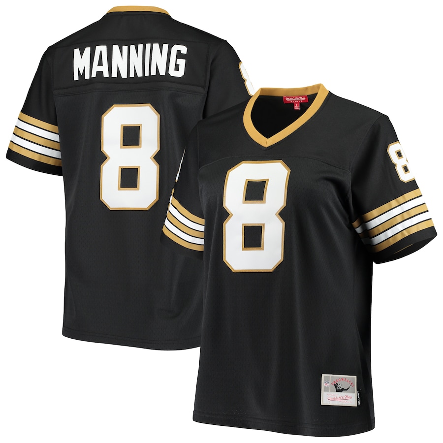 Women’s New Orleans Saints Archie Manning Mitchell & Ness Black 1979 Legacy Replica Jersey