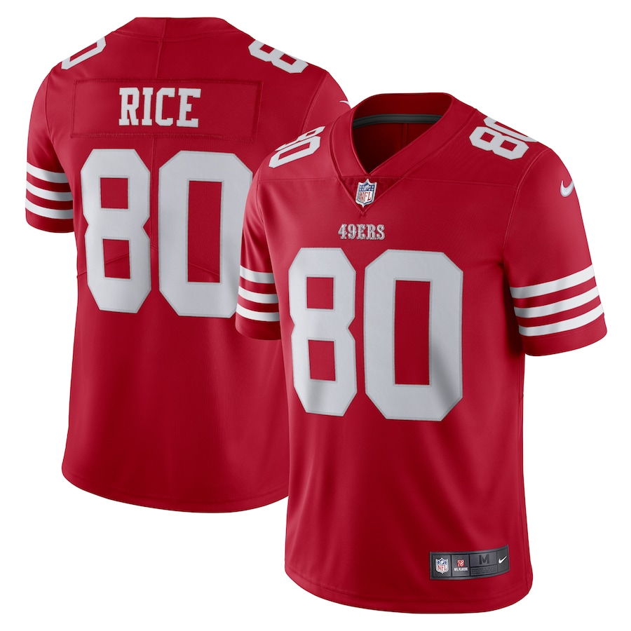 Men’s San Francisco 49ers Jerry Rice Nike Scarlet Vapor Limited Retired Player Jersey