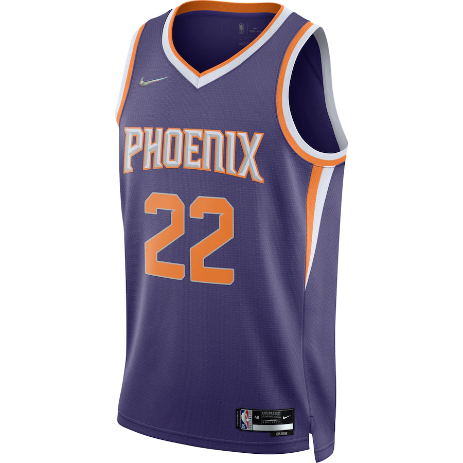 Men's Phoenix Suns 22 Deandre Ayton Purple 2021-22 Diamond Swingman Jersey - Icon Edition