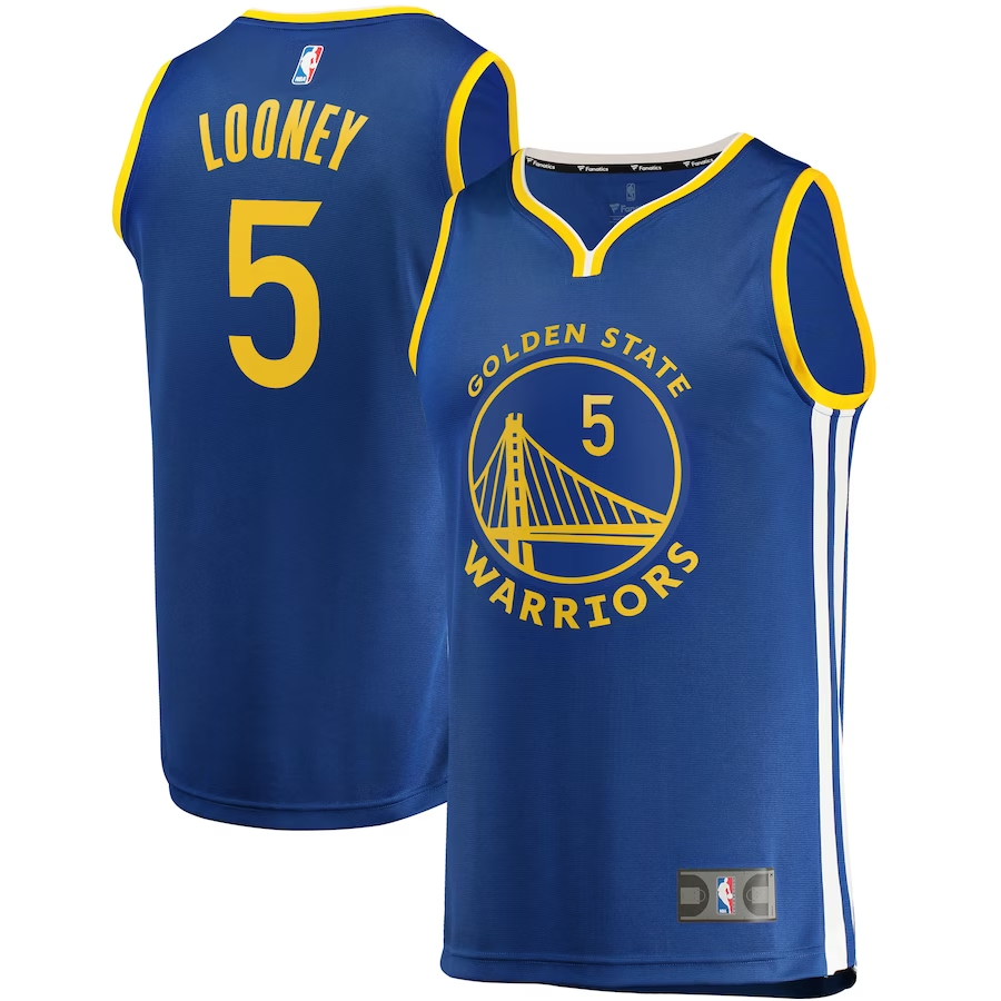Men's Golden State Warriors Kevon Looney Blue Fast Break Replica Jersey - Icon Edition