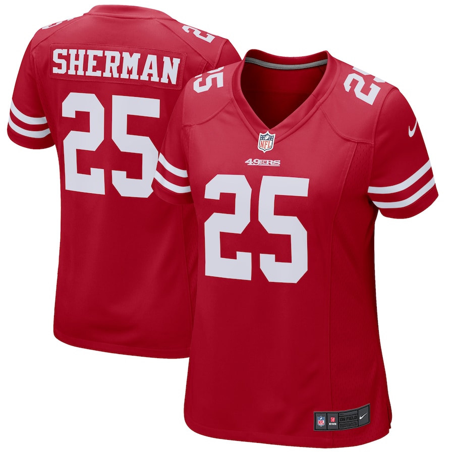 Women’s San Francisco 49ers Richard Sherman Nike Scarlet Game Player Jersey