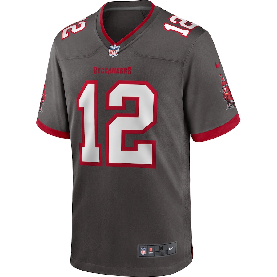 Men’s Tampa Bay Buccaneers Tom Brady Nike Pewter Alternate Game Jersey