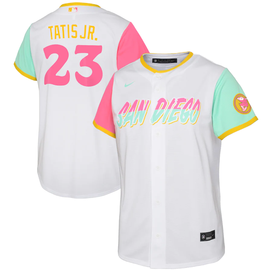 Youth San Diego Padres Fernando Tatis Jr. White 2022 City Connect Replica Player Jersey