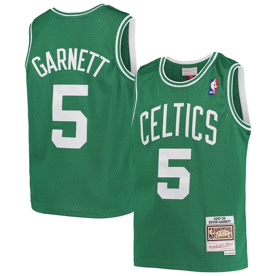 Youth Boston Celtics Kevin Garnett Mitchell & Ness Kelly Green 2005-06 Hardwood Classics Swingman Jersey