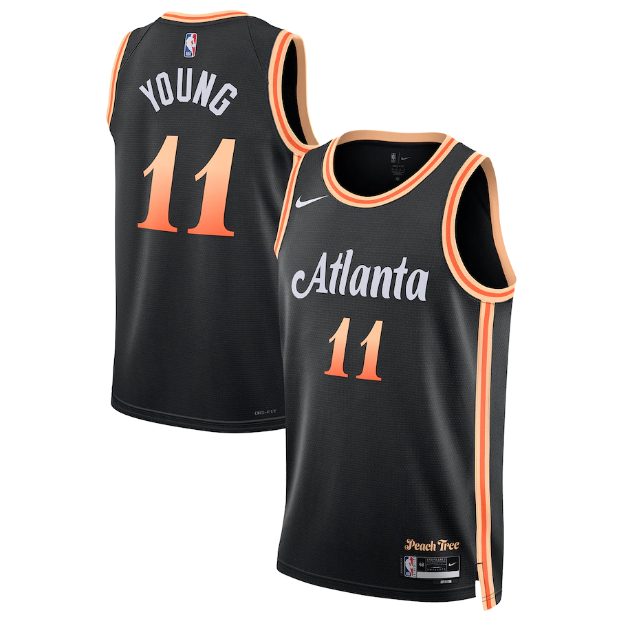 Men's Atlanta Hawks Trae Young Black 2022-23 Swingman Jersey - City Edition