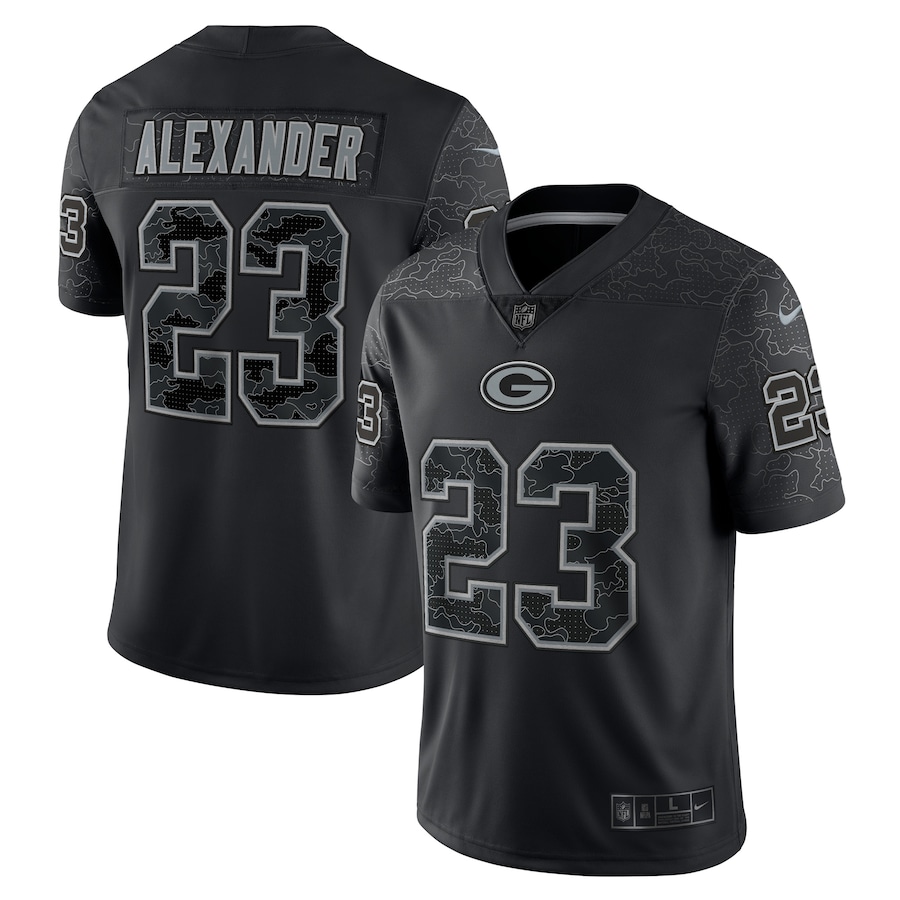 Men’s Green Bay Packers Jaire Alexander Nike Black RFLCTV Limited Jersey