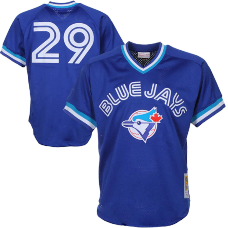 Men's Toronto Blue Jays Joe Carter Royal 1993 Authentic Cooperstown Collection Mesh Batting Practice Jersey