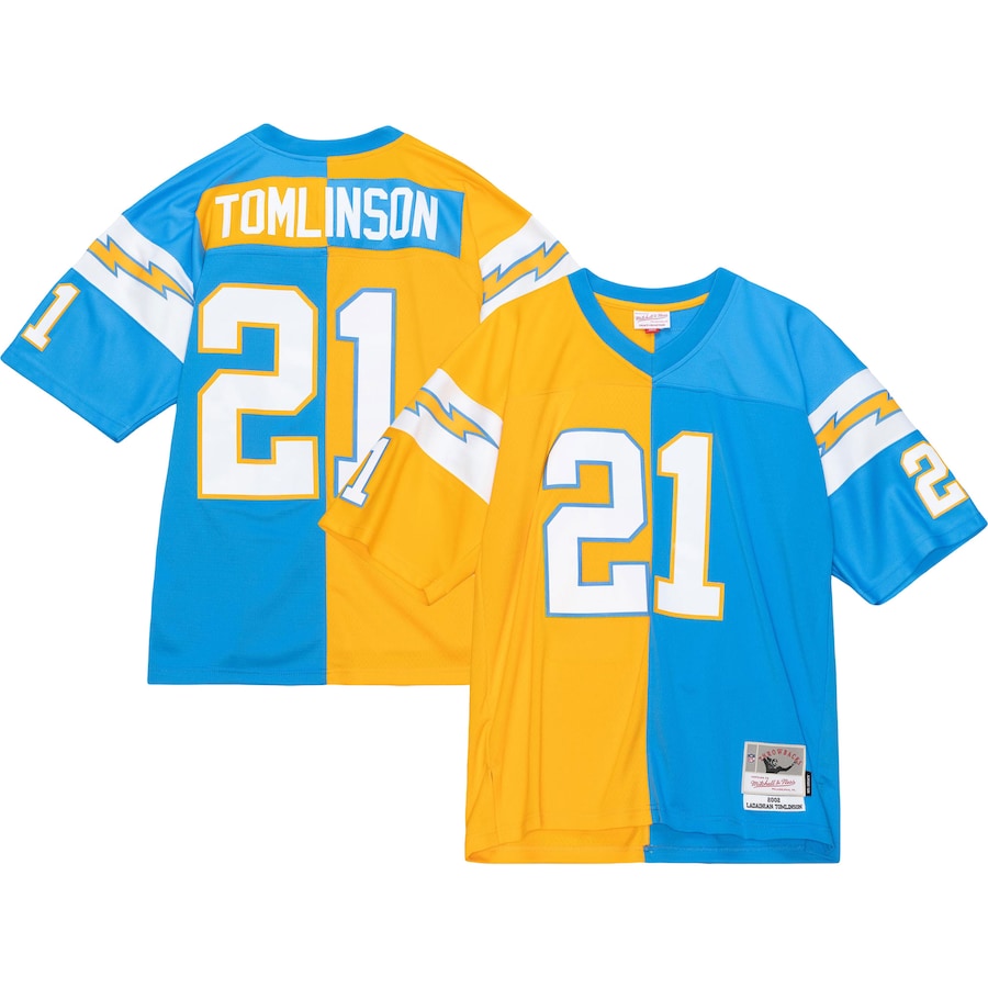 Men’s Los Angeles Chargers LaDainian Tomlinson Mitchell & Ness Powder Blue/Gold 2002 Split Legacy Replica Jersey