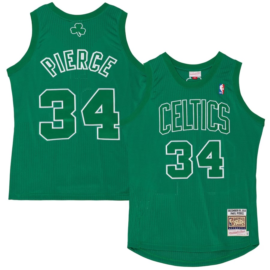 Men's Boston Celtics Paul Pierce Mitchell & Ness Kelly Green 2012 Authentic Player Jersey