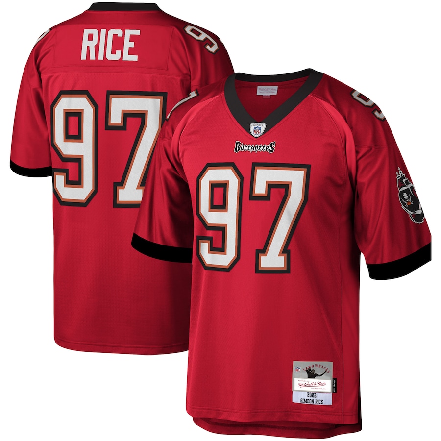 Men’s Tampa Bay Buccaneers Simeon Rice Mitchell & Ness Red Legacy Replica Jersey