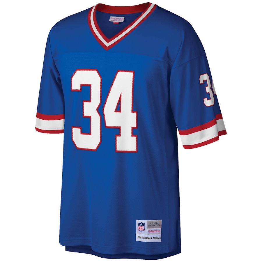 Men’s Buffalo Bills Thurman Thomas Mitchell & Ness Royal Legacy Replica Jersey