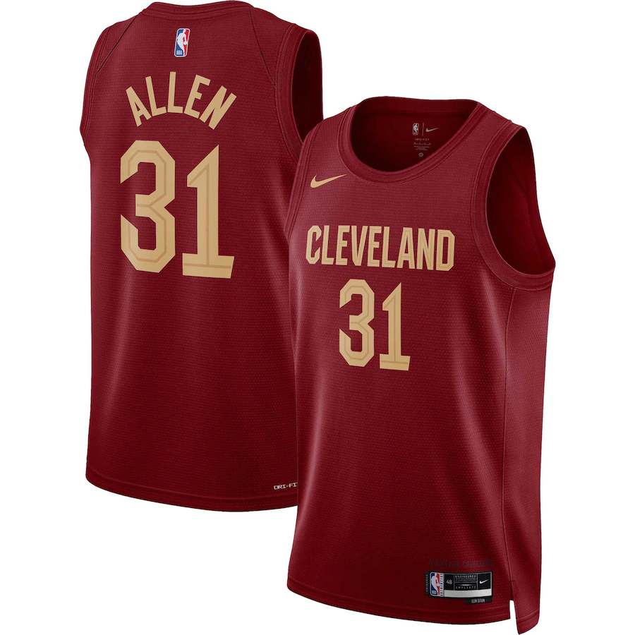 Men's Cleveland Cavaliers Jarrett Allen Wine 2022-23 Swingman Jersey - Icon Edition