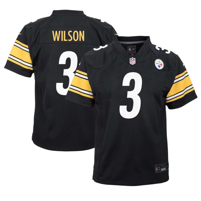 Youth Pittsburgh Steelers Russell Wilson Nike Black Team Player Game Jersey