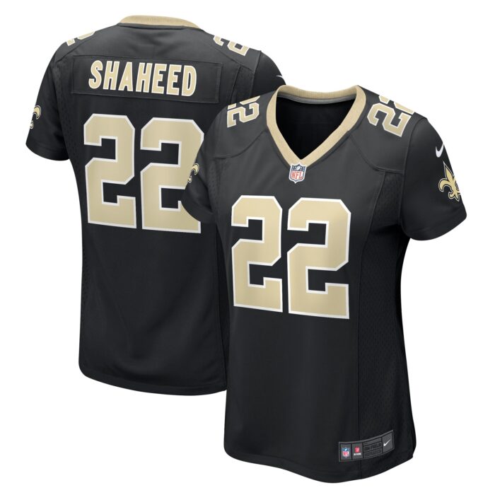 Women’s New Orleans Saints Rashid Shaheed Nike Black Team Game Jersey