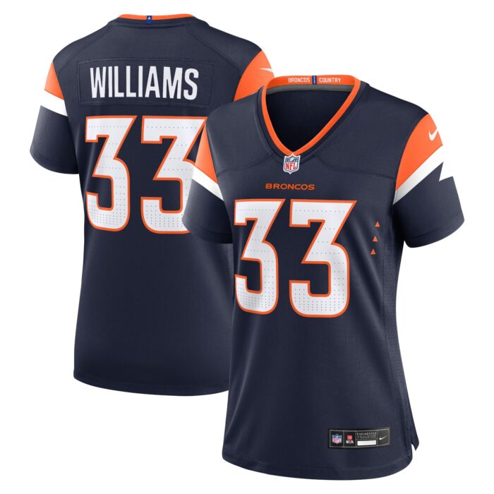 Women’s Denver Broncos Javonte Williams Nike Navy Mile High Collection Alternate Game Jersey