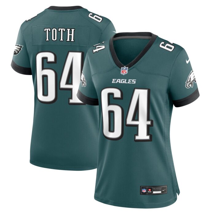 Women’s Philadelphia Eagles Brett Toth Nike Midnight Green Game Jersey