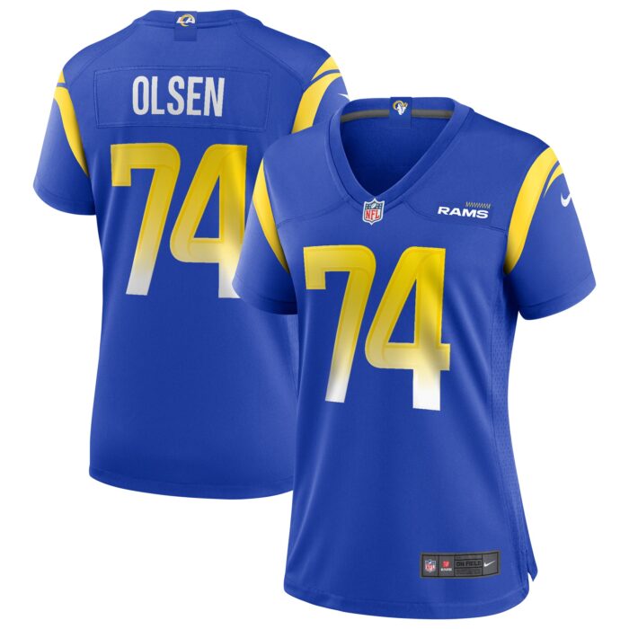 Women’s Los Angeles Rams Merlin Olsen Nike Royal Game Retired Player Jersey