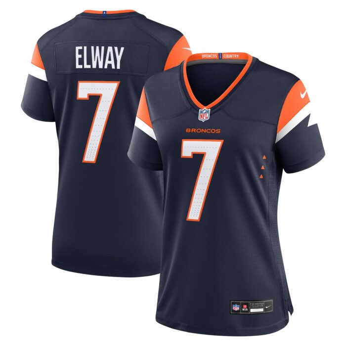 Women’s Denver Broncos John Elway Nike Navy Mile High Collection Retired Player Alternate Game Jersey