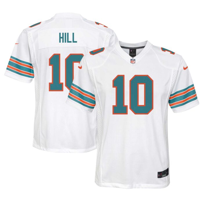 Youth Miami Dolphins Tyreek Hill Nike White Alternate Player Game Jersey