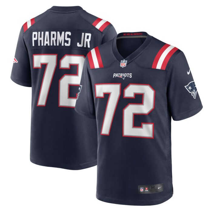 Men’s New England Patriots Jeremiah Pharms Jr. Nike Navy Game Player Jersey