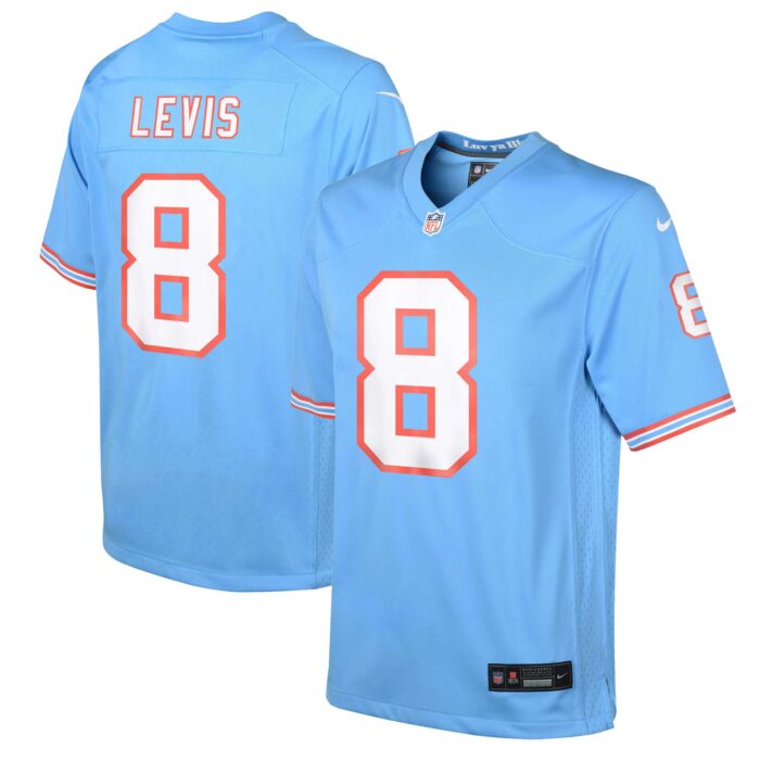 Youth Tennessee Titans Will Levis Nike Light Blue Oilers Throwback ALT2 Player Game Jersey
