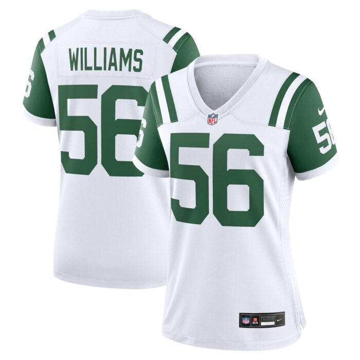 Women’s New York Jets Quincy Williams Nike White Classic Alternate Player Game Jersey