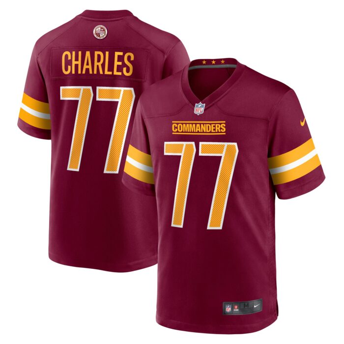 Men’s Washington Commanders Saahdiq Charles Nike Burgundy Game Jersey